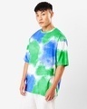 Shop Men's Varsity Green Tie & Dye Oversized T-shirt-Design