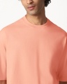 Shop Men's Vermillion Orange Oversized T-shirt
