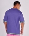 Shop Men's Blue Contrast Thread Oversized T-shirt-Design