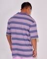 Shop Men's Blue Striped Oversized T-shirt-Design