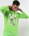 Shop Men's Green Weekend Tom Typography T-shirt-Front