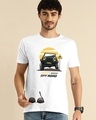 Shop Men's White 4x4 Off Road T-shirt-Front