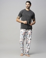 Shop Men's White Abstract Printed Pyjamas