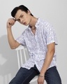 Shop Men's White Abstract Printed Slim Fit Shirt