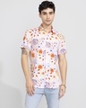 Shop Men's White Abstract Printed Slim Fit Shirt-Front
