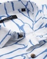 Shop Men's White Abstract Printed Slim Fit Shirt