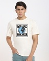 Shop Men's White Act Like Oversized T-shirt-Front