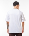 Shop Men's White Aim For Middle Graphic Printed Oversized T-shirt-Full