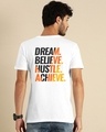 Shop Men's White Aim Higher Typography T-shirt-Design
