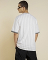 Shop Men's White Air Nomads Varsity Striped Oversized T-shirt-Full
