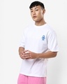 Shop Men's White Alexa Typography Oversized T-shirt-Full