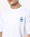 Shop Men's White Alexa Typography Oversized T-shirt