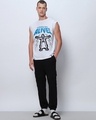 Shop Men's White Alive Graphic Printed Oversized Vest-Full