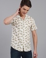 Shop Men's White All Over Animal Printed Shirt-Front