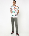 Shop Men's White All Over Animal Printed T-shirt