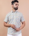 Shop Men's White All Over Camel Printed Relaxed Fit Shirt-Front