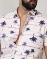 Shop Men's White All Over Dessert Palm Printed Shirt