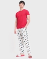 Shop Men's White All Over Disc Printed Pyjamas-Full