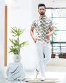 Shop Men's White All Over Elephant Printed Relaxed Fit Shirt