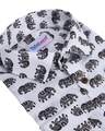 Shop Men's White All Over Elephant Printed Slim Fit Shirt