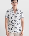 Shop Men's White All Over Floral Printed Shirt-Front