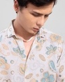 Shop Men's White All Over Floral Printed Slim Fit Shirt-Full