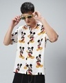 Shop Men's White All Over Mickey Printed Oversized Shirt-Front