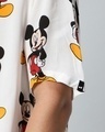 Shop Men's White All Over Mickey Printed Oversized Shirt