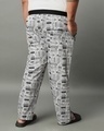 Shop Men's White All Over Newspaper Printed Plus Size Pyjamas-Design