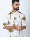 Shop Men's White All Over Pine Tree Printed Shirt-Front