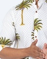 Shop Men's White All Over Pine Tree Printed Shirt