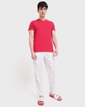 Shop Men's White All Over Playing Card Printed Pyjamas-Full