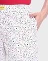 Shop Men's White All Over Playing Card Printed Pyjamas