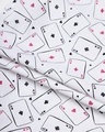 Shop Men's White All Over Playing Card Printed Pyjamas