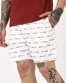 Shop Men's White All Over Printed Boxers-Front