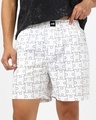 Shop Men's White All Over Printed Boxers-Front