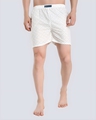 Shop Men's White All Over Printed Cotton Boxers-Front