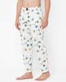 Shop Men's White All Over Printed Cotton Lounge Pants-Full
