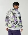 Shop Men's White All Over Printed Oversized Hoodies-Full