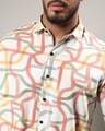 Shop Men's White All Over Printed Oversized Plus Size Shirt