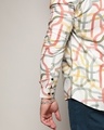 Shop Men's White All Over Printed Oversized Plus Size Shirt