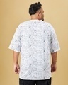 Shop Men's White All Over Printed Oversized Plus Size T-shirt-Design