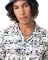 Shop Men's White All Over Printed Oversized Shirt