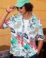 Shop Men's White All Over Printed Oversized Shirt-Front