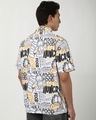 Shop Men's White Garfield All Over Printed Oversized Shirt-Design