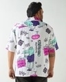 Shop Men's White All Over Printed Plus Size Shirt-Design