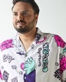 Shop Men's White All Over Printed Plus Size Shirt