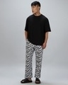 Shop Men's White All Over Printed Pyjamas-Full