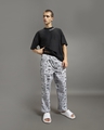 Shop Men's White All Over Printed Pyjamas-Full