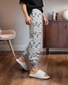 Shop Men's White All Over Printed Pyjamas-Front